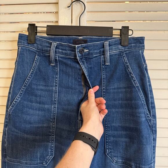 MOTHER Medium Blue Cropped Jeans - Picture 7 of 12